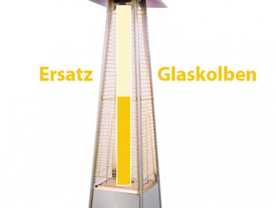 3-teiliges Heizstrahler Glasröhren-Set, 123 x 10 cm
